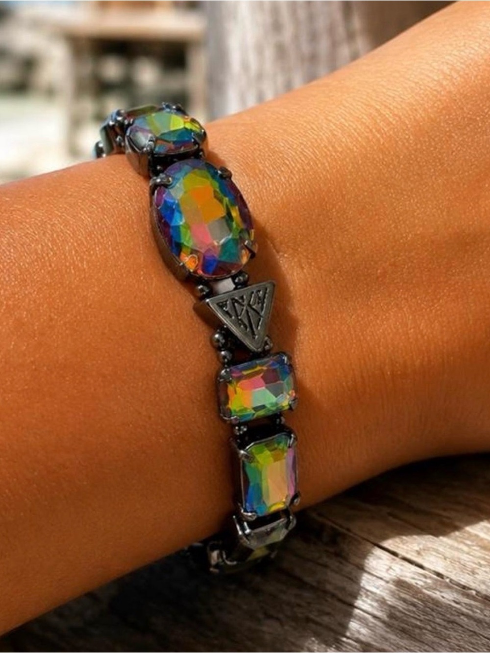 PRISM Iridescent Crystal Link Bracelet